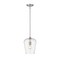 Z-Lite Joliet 1 Light Pendant, Brushed Nickel & Clear 473P9-BN - alternate 6